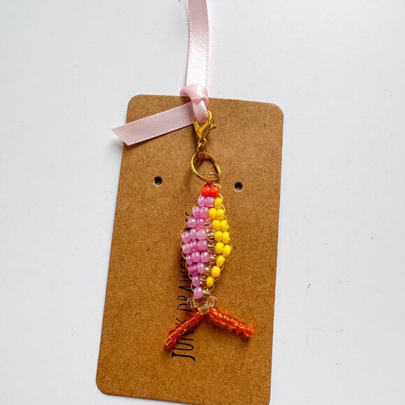 Fish Beaded Charm Keychain - Picture 3 of 3